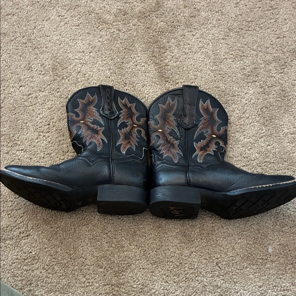 Black and Brown Western Boots kids size 12.5